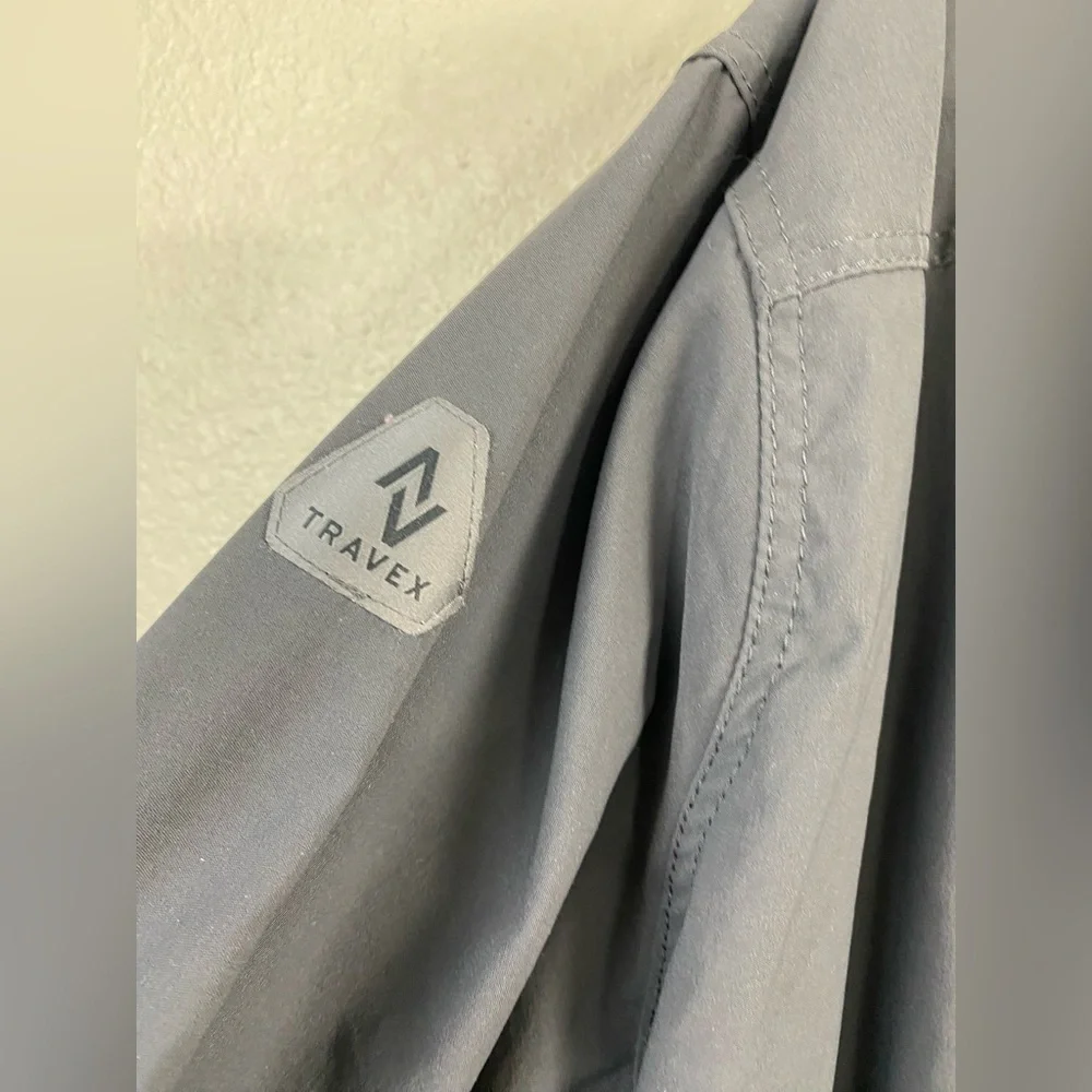 Eddie Bauer Travex Gray Nylon Spandex Outdoor hiking Fleece Lined Jacket Mens XL